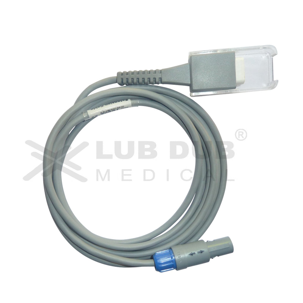 Spo2 Extension Cable Compatible with Nellcor 9 Pin Redal Male Connector Single Notch - LubdubBazaar