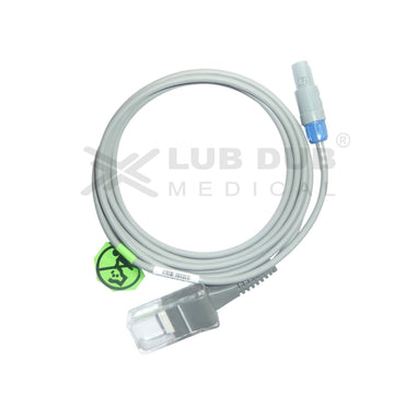 Spo2 Extension Cable  Compatible with Mindray/Edan/Nasan/Orange 6 Pin Redal Male Connector - 40' Double Notch