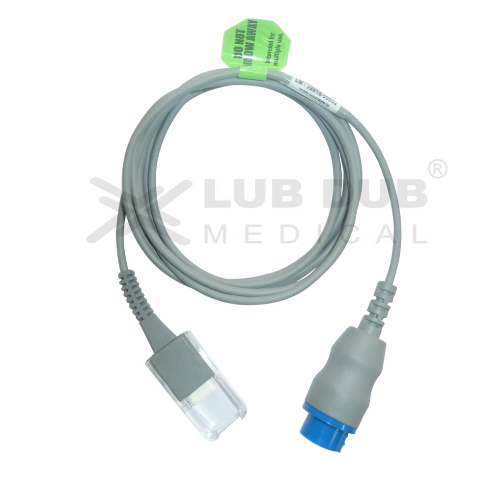 Spo2 Extension Cable Compatible with L&T Planet 50N 12 Pin (5 'O'clk) - LubdubBazaar