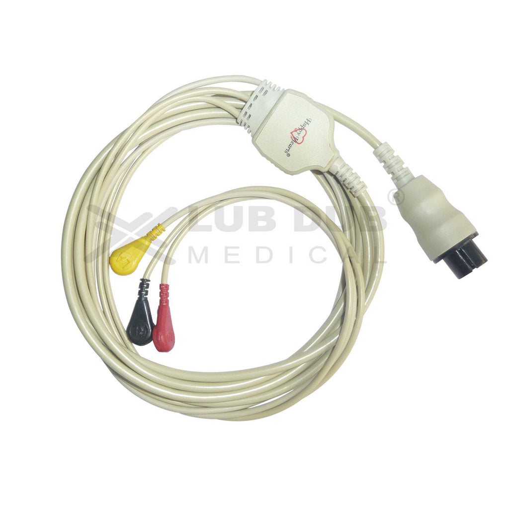 3 Lead ECG Cable Compatible with Spacelab 