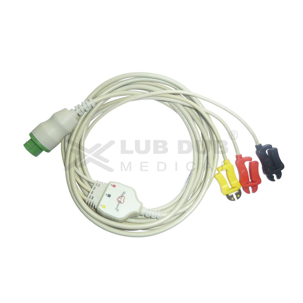 3 Lead ECG Cable Compatible with Datex 