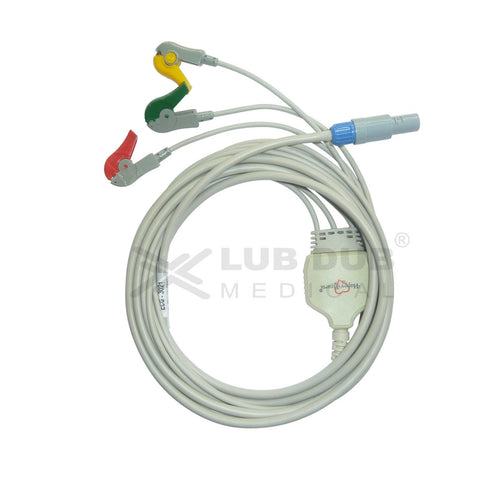 3 Lead ECG Cable Compatible with Bpl 