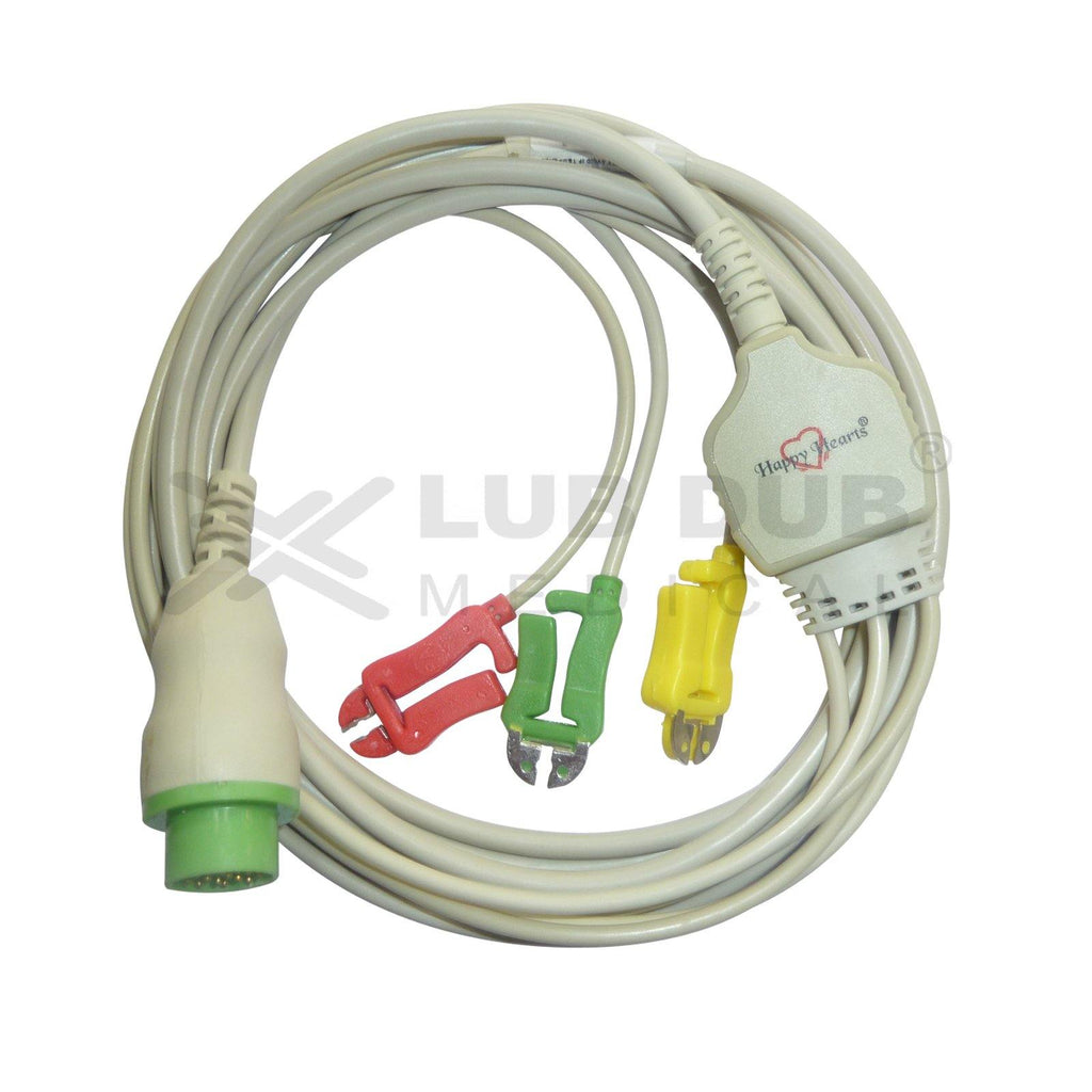 3 Lead ECG Cable Compatible with Schiller 