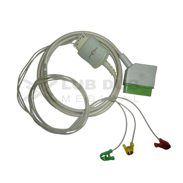 3 Lead ECG Cable Compatible with Nihonkhoden 12 Pin Minipinch type