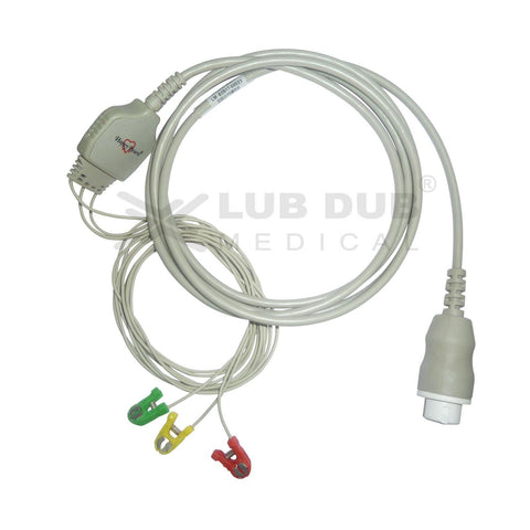 3 Lead ECG Cable Compatible with HP 12 