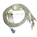 10 Lead ECG Cable  Compatible with Medicaid 4mm 15 pin  Banana type