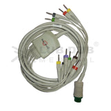 10 Lead ECG Cable Compatible with L&T 4mm 12 Pin  Banana type