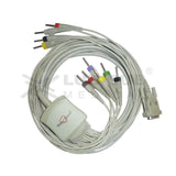 10 Lead ECG Cable  Compatible with schiller 4mm 15 pin open type (dust cover)