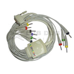 10 Lead ECG Cable Compatible with Aspen 4mm 15 pin Banana type