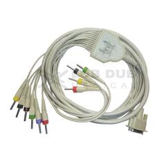 10 Lead ECG Cable  Compatible with Nasan 4mm 15 pin banana type