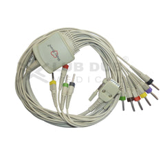 10 Lead ECG Cable Compatible with MagicR  4mm 15 pin Banana type