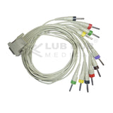 10 Lead ECG Cable  Compatible with lifescience 4mm 15 pin type