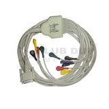10 Lead ECG Cable Compatible with GE 15 pin Snap type