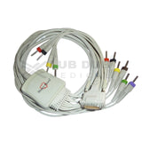 10 Lead ECG Cable  Compatible with schiller 4 mm 15 pin banana type