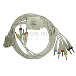 10 Lead ECG Cable Compatible with Evolute solutions 4mm 15 pin banana type