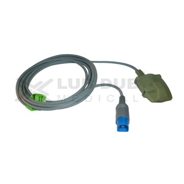 Spo2 Adult  (Bone Grey) 3 Mtr Probe Compatible with HP/Philips Halfmoon Rubber type