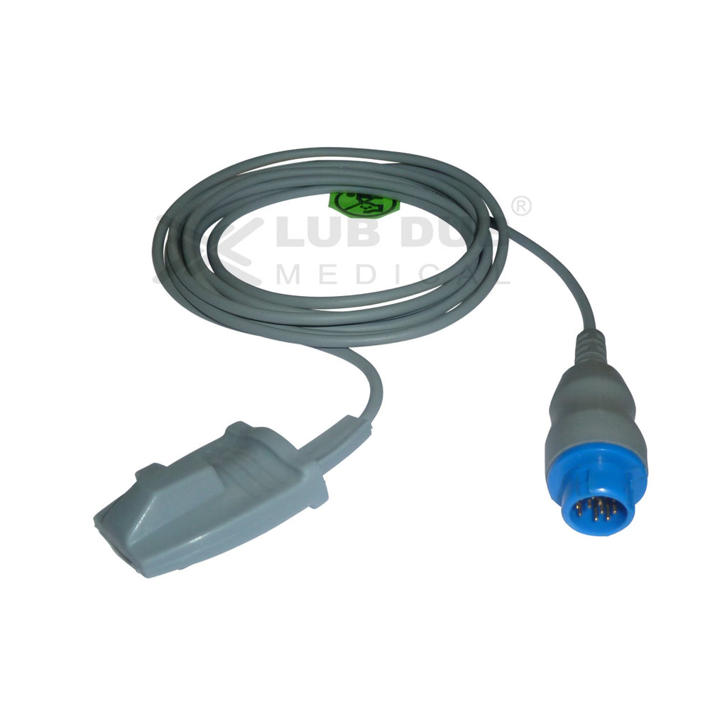 Spo2 Adult  3 Mtr Probe Compatible with HP 12 Pin Rubber type