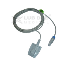 Spo2 Adult  3 Mtr Probe Compatible with L&T 7 Pin D/n 80* Rubber type - LubdubBazaar