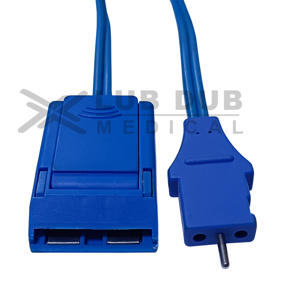 Buy Reusable Patient Plate Cable for Disposable Earth Pad compatible with Valleylab ESU. Diathermy earth pad cable for OT use. Fast shipping across India.