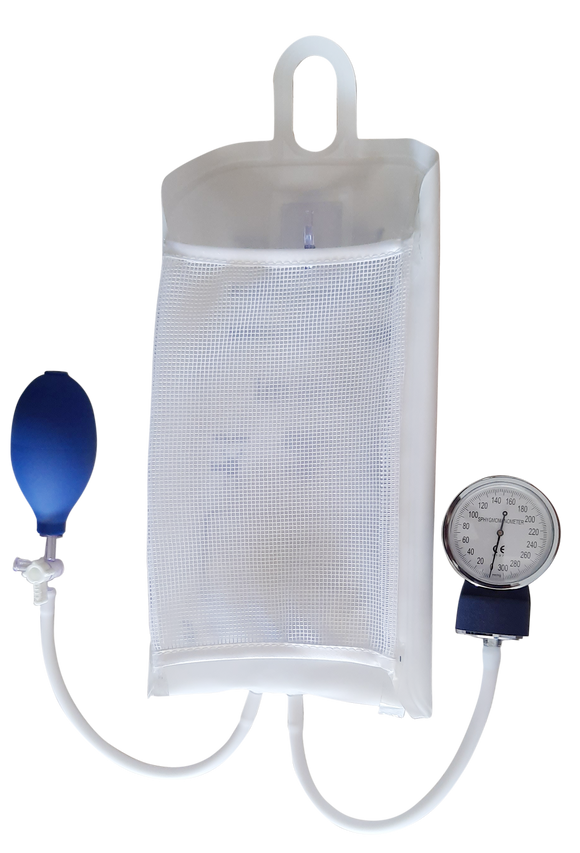 Buy Pressure Infusion Bag with Aneroid Gauge 500ml/1000ml/3000ml Vitaliya. Medical-grade pressure infusion bag. Fast shipping across India.
