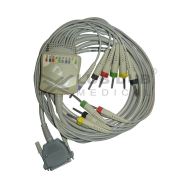 Diagnostic ECG cable 10 lead RMS banana connector