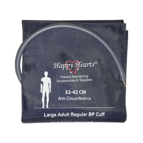 Reusable NIBP cuff large adult single tube 33-43cm dark blue