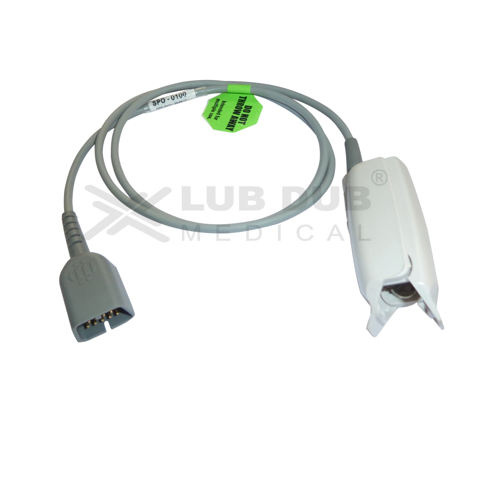 SpO2 Adult 0.9 Mtr Probe Compatible with Nihon Kohden U-Shape Clip typ ...