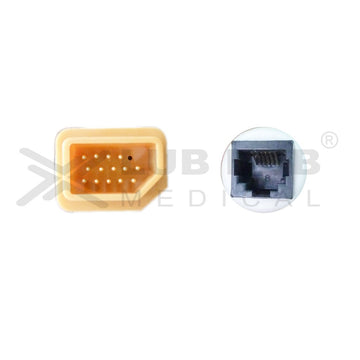 IBP Transducer Cable-Abbott Compatible with Nihon Khoden Chines 14 pin 