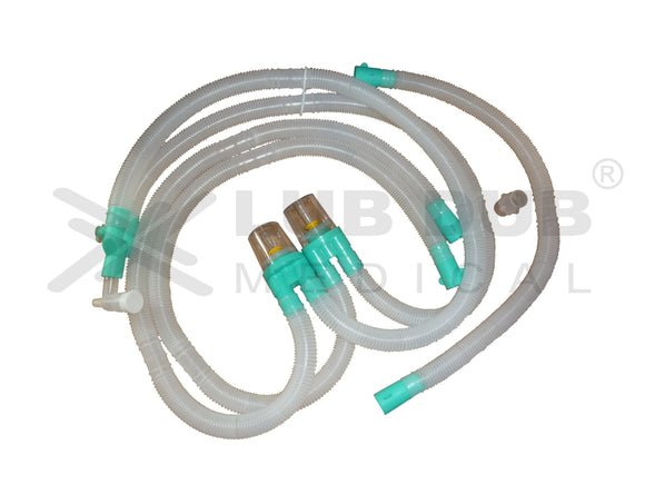 Buy Disposable Dual Heated Wire Ventilator Circuit (DWT) Adult Green. Heated wire breathing circuit for ICU ventilators. Fast shipping across India.