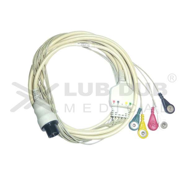5 Lead ECG Cable Compatible with Mindray  6 Pin Minipinch type - LubdubBazaar