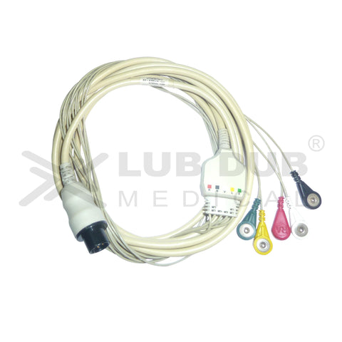 5 Lead ECG Cable Compatible with Mindray  6 Pin Minipinch type - LubdubBazaar
