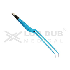 Bipolar Forceps Bayonet Angle Down 22cm 0.5cm Ger
