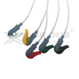 5 Lead ECG Cable Compatible with Cura Medical 12 pin Clip type